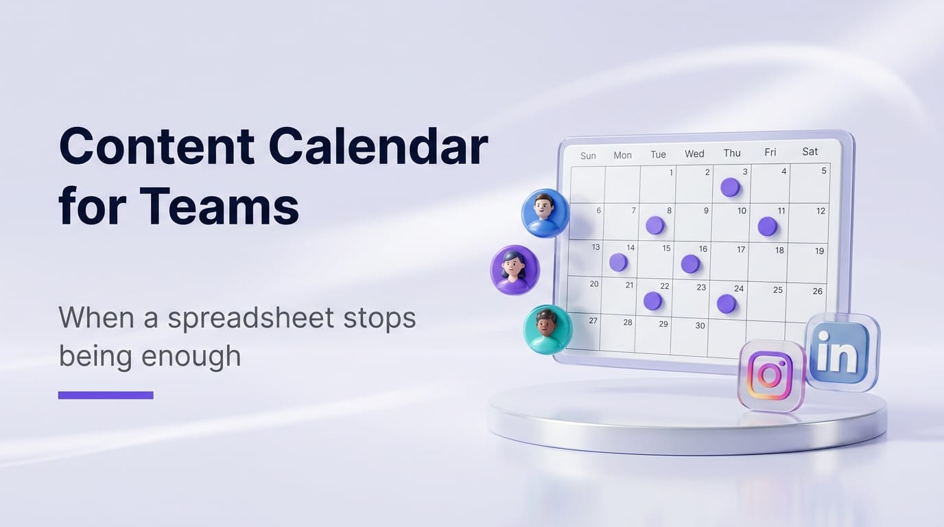 Content Calendar Tool for Social Media Teams